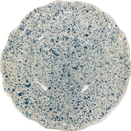 Blue Splatter Ceramic Dinner Plate